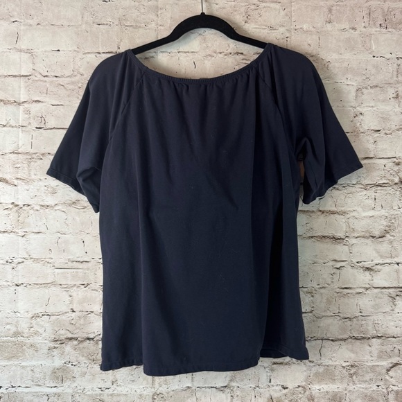 Soft Surroundings Women's 42DD Navy Blue Short Sleeve T Tee Shirt Underwire Bra - Picture 5 of 5